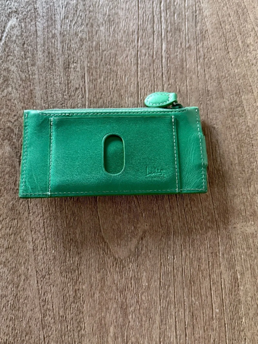 LODIS Green Genuine Leather Slim Card Case / Mini Stacker Wallet